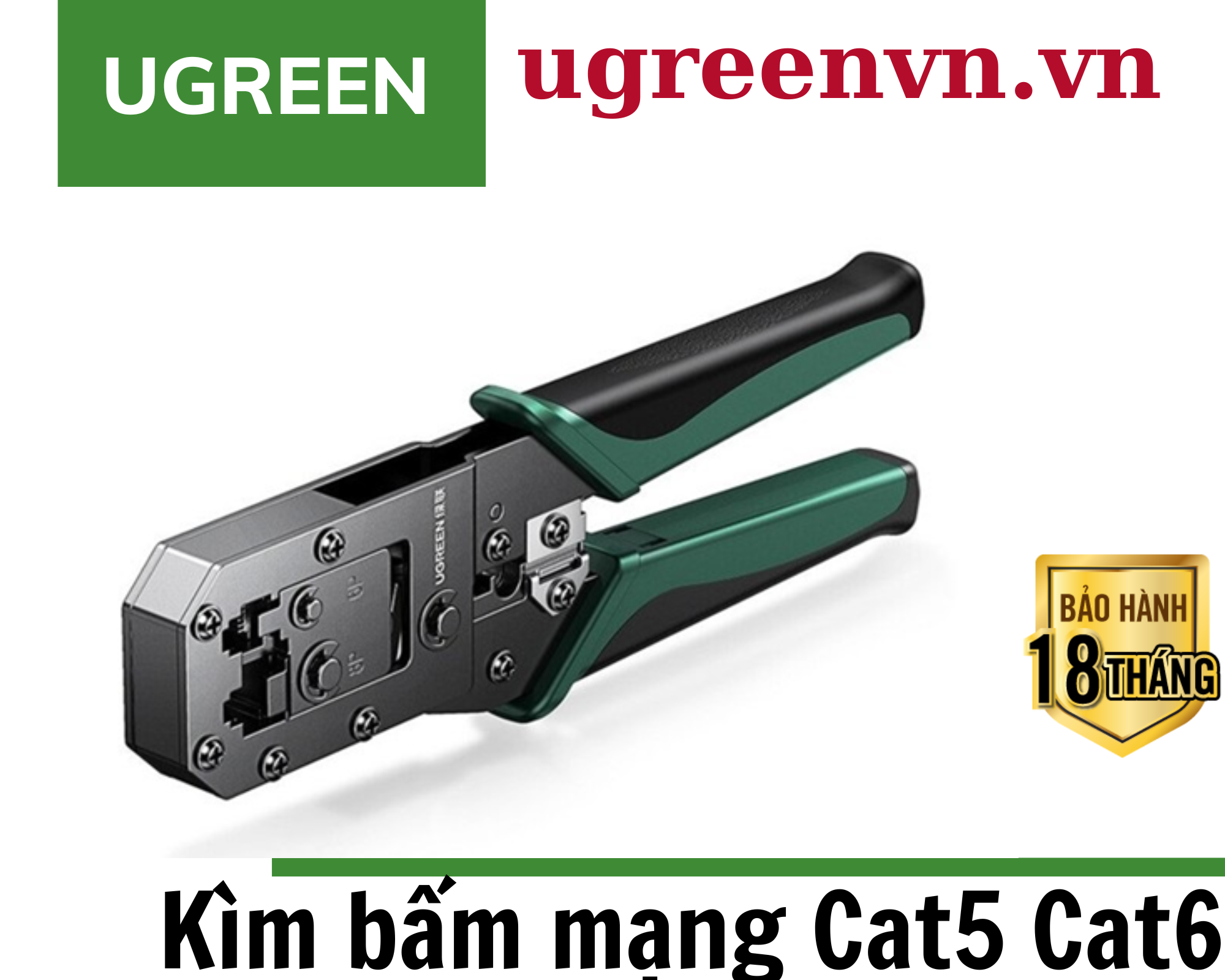 Kìm bấm mạng RJ45/RJ11 Cat5, Cat5e, Cat6 chính hãng Ugreen 70683 cao cấp